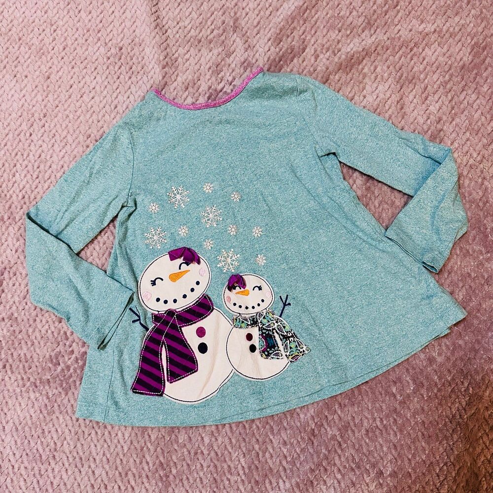 Girl’s Snowman Christmas Shirt Size 5